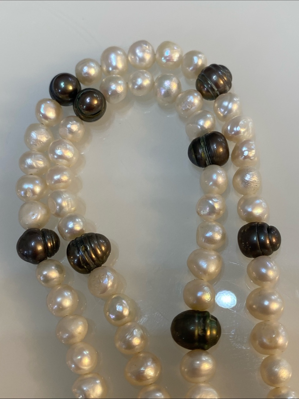 Handmade Green Jasper Pendant Genuine Pearl Necklace - Picture 5 of 8